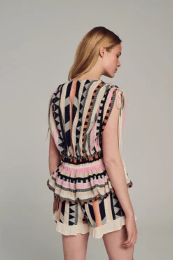 Astakida Blouse Black/Orange 031 -Faithfull The Brand || Commando || Rebecca Vallance Shop 022.031G BOR 2 720xcopy