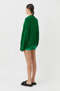Ainsley Stripe Knit -Faithfull The Brand || Commando || Rebecca Vallance Shop 10 albaknitsweater green 0173 640x960copy