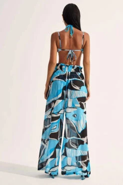 Mission Shirred Palazzo Pants Artifice Aqua -Faithfull The Brand || Commando || Rebecca Vallance Shop 115.QuantumBikiniTop MissionPants ArtificeAqua 600xcopy