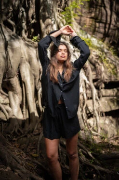 Open Neck Blouse Black -Faithfull The Brand || Commando || Rebecca Vallance Shop 1H3A9307 1a631f29 7f82 4296 b3d3 dabd29269c9c