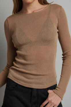 Myles Crew Neck Top Latte -Faithfull The Brand || Commando || Rebecca Vallance Shop 20220908 MartenAscenzo BayseBrand Ecommerce 012110531 Edit