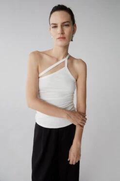 Damon Ribbed Jersey Tank Ivory
