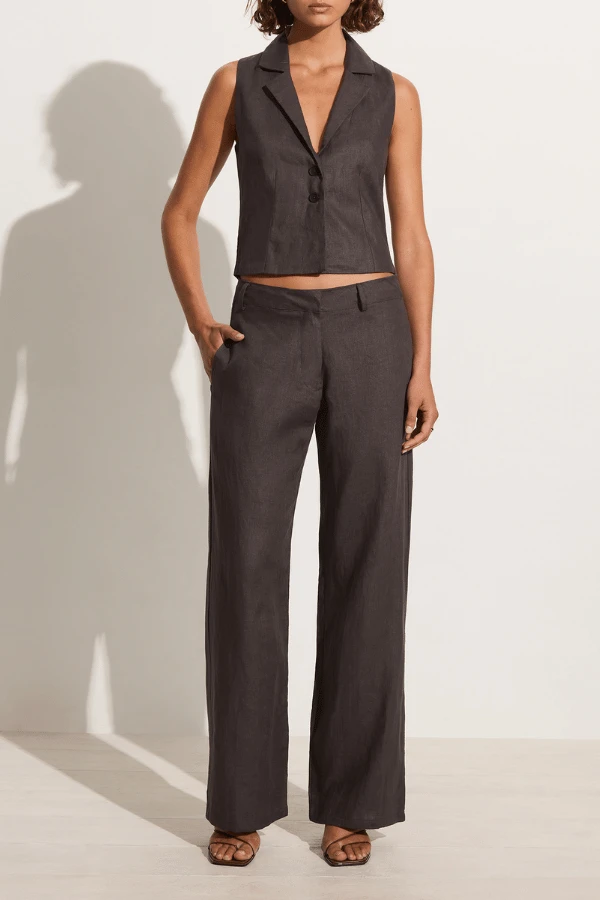 Faithfull The Brand Rossio Pant Charcoal 4 Faithfull The Brand Rossio Pant Charcoal - Image 2