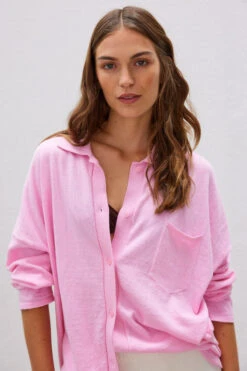 Carmen Knit Shirt Ultra Pink 26 Carmen Knit Shirt Ultra Pink -Faithfull The Brand || Commando || Rebecca Vallance Shop 31 LMD032 LMD033 Ultra Pink 2991