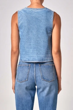 Denim Vest Light Vintage Indigo -Faithfull The Brand || Commando || Rebecca Vallance Shop 3 0489ba16 d17b 4c7a a704 678ddfc0df63