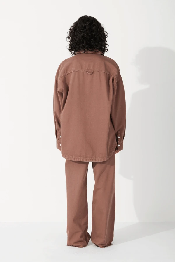 Recycled Cotton Jacket Chocolate 9 Recycled Cotton Jacket Chocolate - Image 7