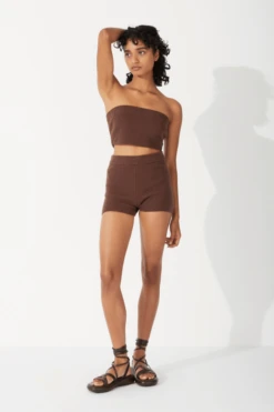 Organic Cotton Blend Knit Bandeau Chocolate -Faithfull The Brand || Commando || Rebecca Vallance Shop 4 faf4b703 0814 4ad0 897b ba8ceaf77de5