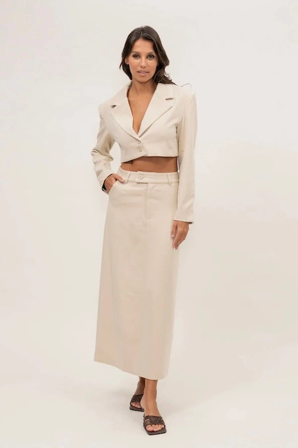 The Crop Blazer Beige 7 The Crop Blazer Beige - Image 5