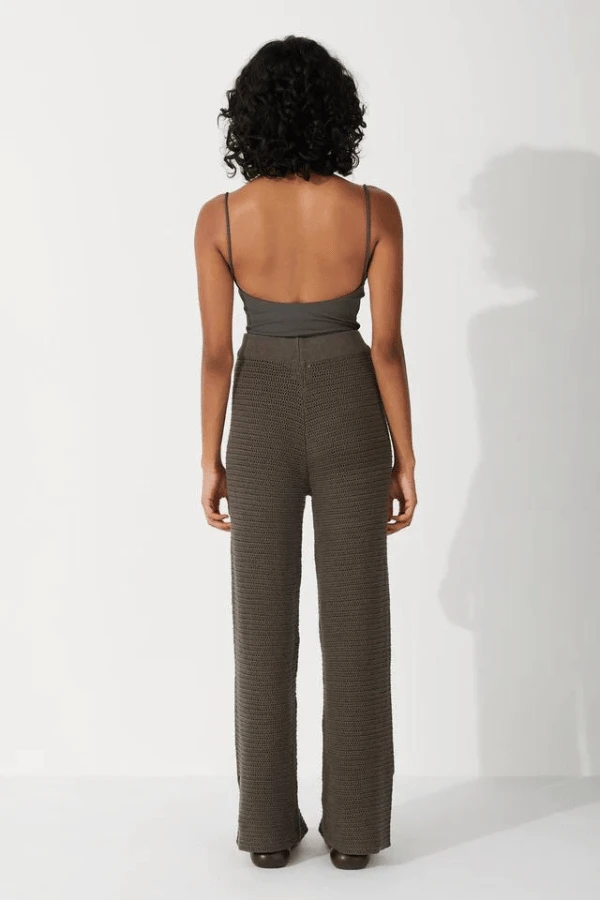 Charcoal Cotton Crochet Pant 6 Charcoal Cotton Crochet Pant - Image 4