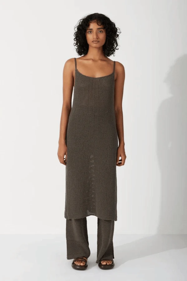 Charcoal Cotton Crochet Pant 5 Charcoal Cotton Crochet Pant - Image 3