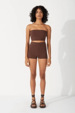 Organic Cotton Blend Knit Bandeau Chocolate -Faithfull The Brand || Commando || Rebecca Vallance Shop 9 c356fbb1 cf0f 42b2 8336 53d20d9ab985