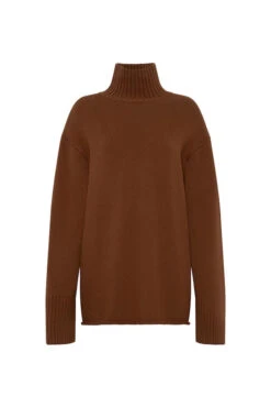 Alder Knit Turtleneck Chocolate 11 Alder Knit Turtleneck Chocolate -Faithfull The Brand || Commando || Rebecca Vallance Shop CAMILLA AND MARC alder turtleneck brown 640x960copy