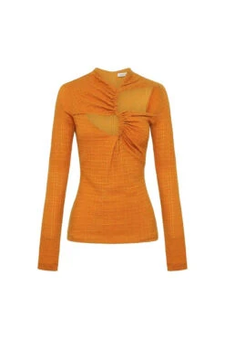Nemesia Long Sleeve Top Burnt Orange -Faithfull The Brand || Commando || Rebecca Vallance Shop C M CAMILLA AND MARC Nemesia cutout long sleeve top orange 640x960copy