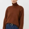 Alder Knit Turtleneck Chocolate -Faithfull The Brand || Commando || Rebecca Vallance Shop C M CAMILLA AND MARC alder turtleneck jumper walnut brown 4 640x960copy