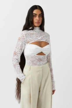Angelo Lace Top White