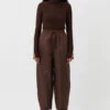 Kezia Pant Chocolate -Faithfull The Brand || Commando || Rebecca Vallance Shop C M CAMILLA AND MARC kezia tracksuit track pant brown 1 640x960copy