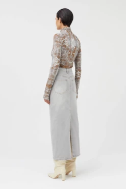 Rennie Maxi Skirt Ash Grey 7 Rennie Maxi Skirt Ash Grey -Faithfull The Brand || Commando || Rebecca Vallance Shop C M CAMILLA AND MARC rennie denim maxi skirt ash grey co ord set 4 1200x1800copy