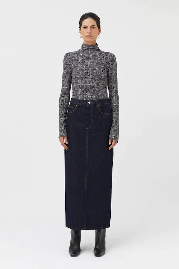 Renni Midi Skirt Indigo 5 Renni Midi Skirt Indigo - Image 3