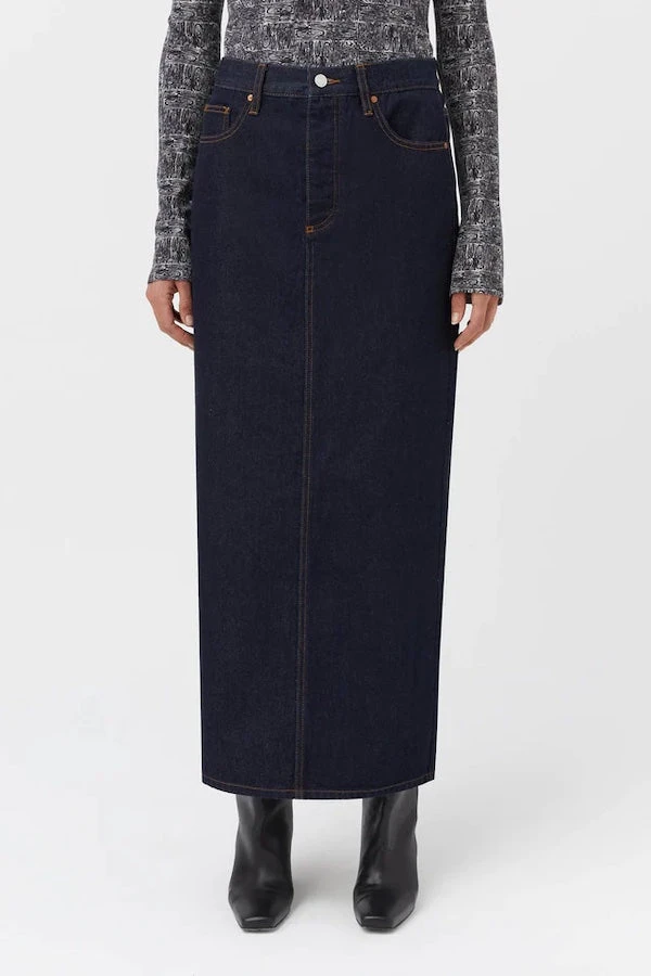 Renni Midi Skirt Indigo 4 Renni Midi Skirt Indigo - Image 2