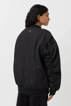 Veronne Textured Bomber -Faithfull The Brand || Commando || Rebecca Vallance Shop C M CAMILLA AND MARC veronne textured bomber jacket black 5 640x960copy