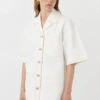 Clara Short Sleeve Shirt White -Faithfull The Brand || Commando || Rebecca Vallance Shop C M Camilla and marc Ines Cotton Shortsleeve Denim jacket Shirt Salt 4 640x960 2x jpg 1200x 8ac9b4a8 7226 46fd 9efa 49fc1e1779ad