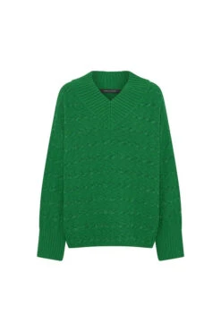 Ainsley Stripe Knit -Faithfull The Brand || Commando || Rebecca Vallance Shop C M camilla and marc ainsley jumper green 640x960copy