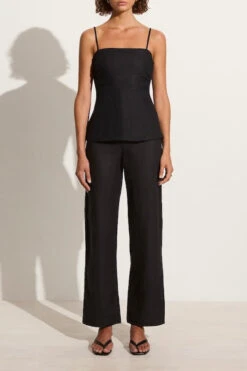 Faithfull The Brand Rossio Pants Black -Faithfull The Brand || Commando || Rebecca Vallance Shop FF2647 BLK 1