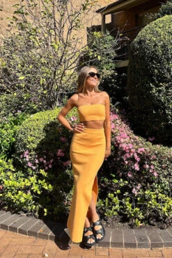 Mandarin Organic Cotton Blend Knit Skirt