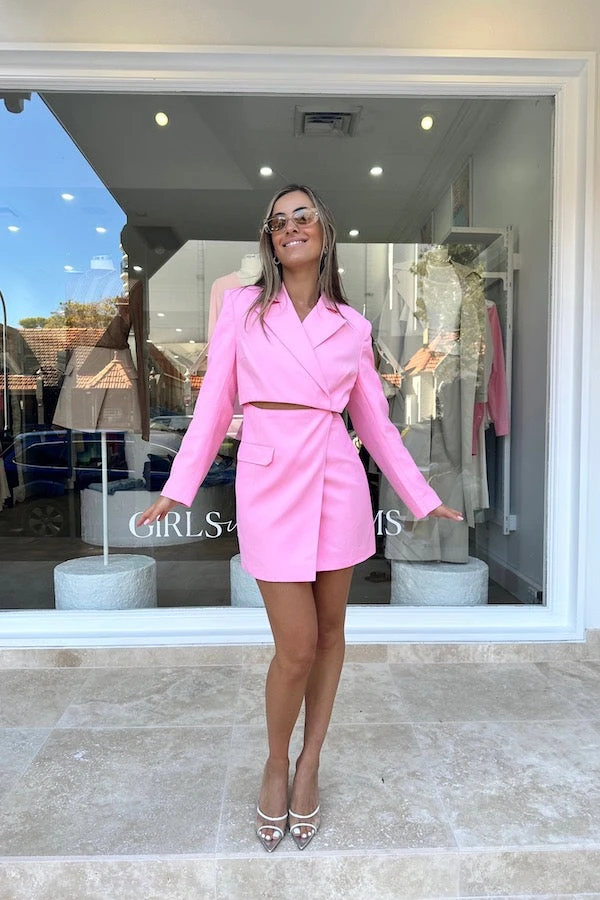 Bare Minimum Blazer Dress Pink 4 Bare Minimum Blazer Dress Pink - Image 2
