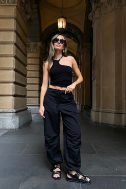 Cargo Link Pants Black -Faithfull The Brand || Commando || Rebecca Vallance Shop IMG 1399 780d7db0 4b04 4b8e 9186 6673d201525d