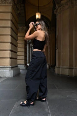 Cargo Link Pants Black -Faithfull The Brand || Commando || Rebecca Vallance Shop IMG 1407 20a43903 81c8 426b 9fcd 18b66c505ae2