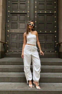 Cargo Link Pants White -Faithfull The Brand || Commando || Rebecca Vallance Shop IMG 1556