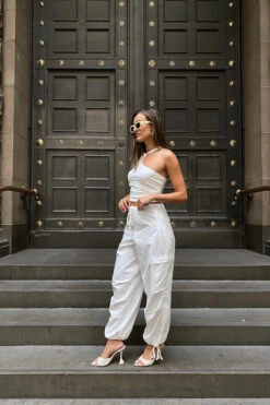 Cargo Link Pants White -Faithfull The Brand || Commando || Rebecca Vallance Shop IMG 1560