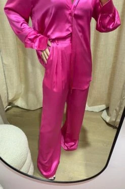 Relaxed Silk Boy Pant Pink -Faithfull The Brand || Commando || Rebecca Vallance Shop IMG 5235