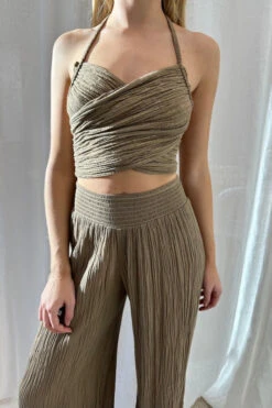 Penelope Top Tobacco/Gold