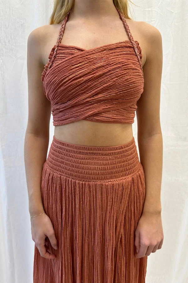 Penelope Top Terracotta/Gold 3 Penelope Top Terracotta/Gold