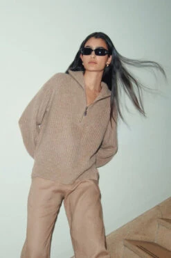 Leo Knit Jumper Hazelnut Marle