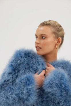 Manhattan Feather Jacket Denim -Faithfull The Brand || Commando || Rebecca Vallance Shop ManhattanCropJacket Denim 05