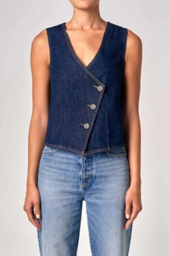 Denim Vest Rinse Denim -Faithfull The Brand || Commando || Rebecca Vallance Shop N33F06 6919 DENIMVEST RINSEDENIM 1copy