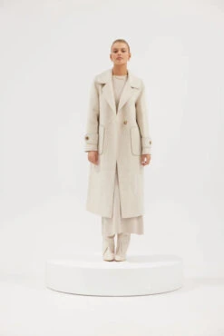 Piper Cashmere Coat Stone