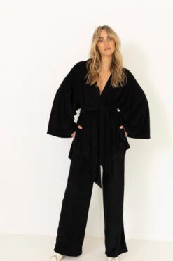 Wide Leg Pants Black -Faithfull The Brand || Commando || Rebecca Vallance Shop SummiSummiAW23 3322