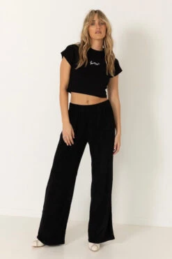 Wide Leg Pants Black -Faithfull The Brand || Commando || Rebecca Vallance Shop SummiSummiAW23 3562