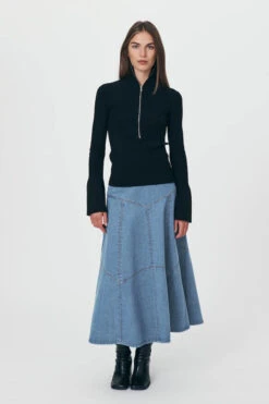 Faithfull The Brand || Commando || Rebecca Vallance Shop -Faithfull The Brand || Commando || Rebecca Vallance Shop Travis Zip Knit Top Noir ROWIE ICON AW23 800 1600x1600copy