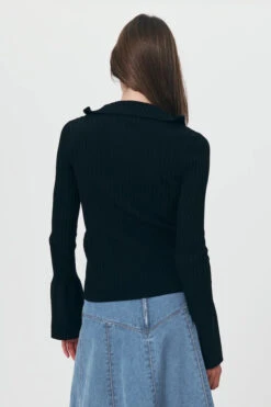 Travis Zip Knit Top Noir -Faithfull The Brand || Commando || Rebecca Vallance Shop Travis Zip Knit Top Noir ROWIE ICON AW23 816 1600x1600copy