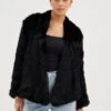 Valencia Fur Jacket Black -Faithfull The Brand || Commando || Rebecca Vallance Shop ValenciaJacket Black 04