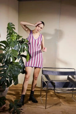 Molly Mini Knit Dress Violet Mix -Faithfull The Brand || Commando || Rebecca Vallance Shop VioletMix AS 22 K 27 VM C MollyKnitDress 13 1800x1800copy