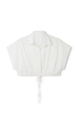 White Organic Cotton Blend Cropped Shirt -Faithfull The Brand || Commando || Rebecca Vallance Shop ZZ4064 1 756fc2c4 c190 4f4e 894e 441b572a0785 1120xcopy