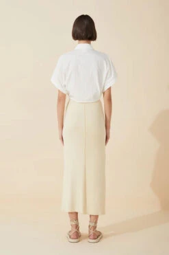 White Organic Cotton Blend Cropped Shirt -Faithfull The Brand || Commando || Rebecca Vallance Shop ZZ4064 4 480xcopy