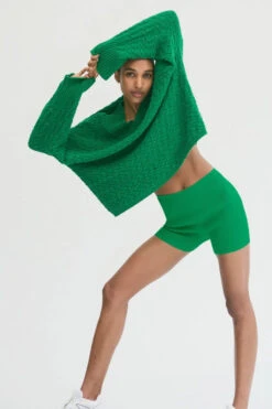 Ainsley Stripe Knit -Faithfull The Brand || Commando || Rebecca Vallance Shop camilla and marc ainsley sweater green 640x960copy