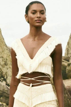 Fringe Trim Cropped Top -Faithfull The Brand || Commando || Rebecca Vallance Shop fringe trim crop 8359cd7a 4b93 44fb b8a6 fcf89b237044